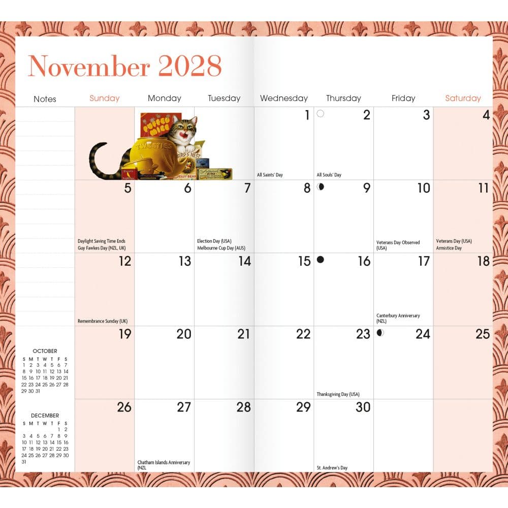 Charles Wysocki Cat Tales 2027 2 Year Pocket Planner Fourth Alternate Image