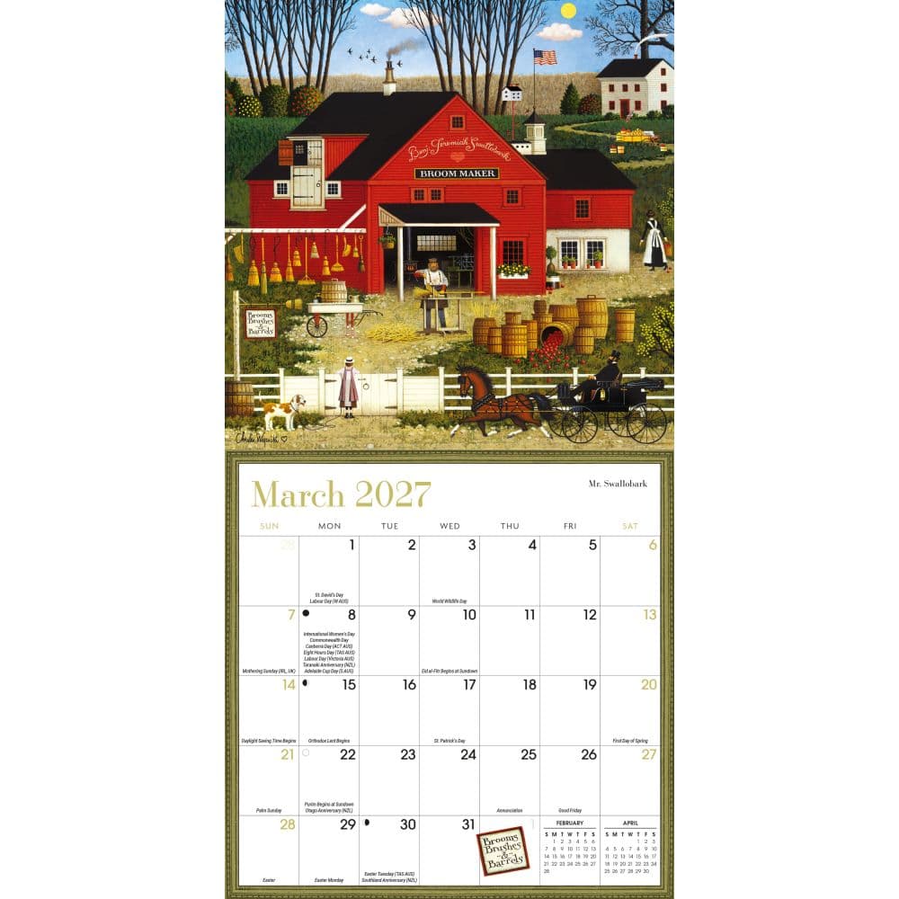 Charles Wysocki Americana 2027 Mini Wall Calendar Second Alternate Image