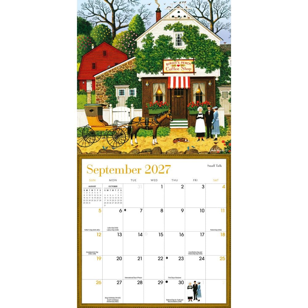 Charles Wysocki Americana 2027 Mini Wall Calendar Third Alternate Image