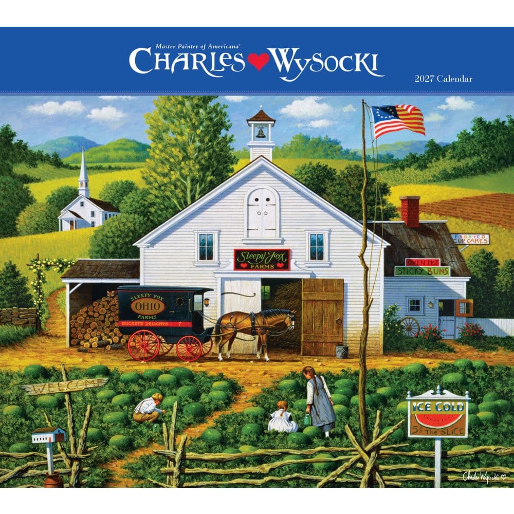 Charles Wysocki Americana 2027 Deluxe Wall Calendar Main Product Image