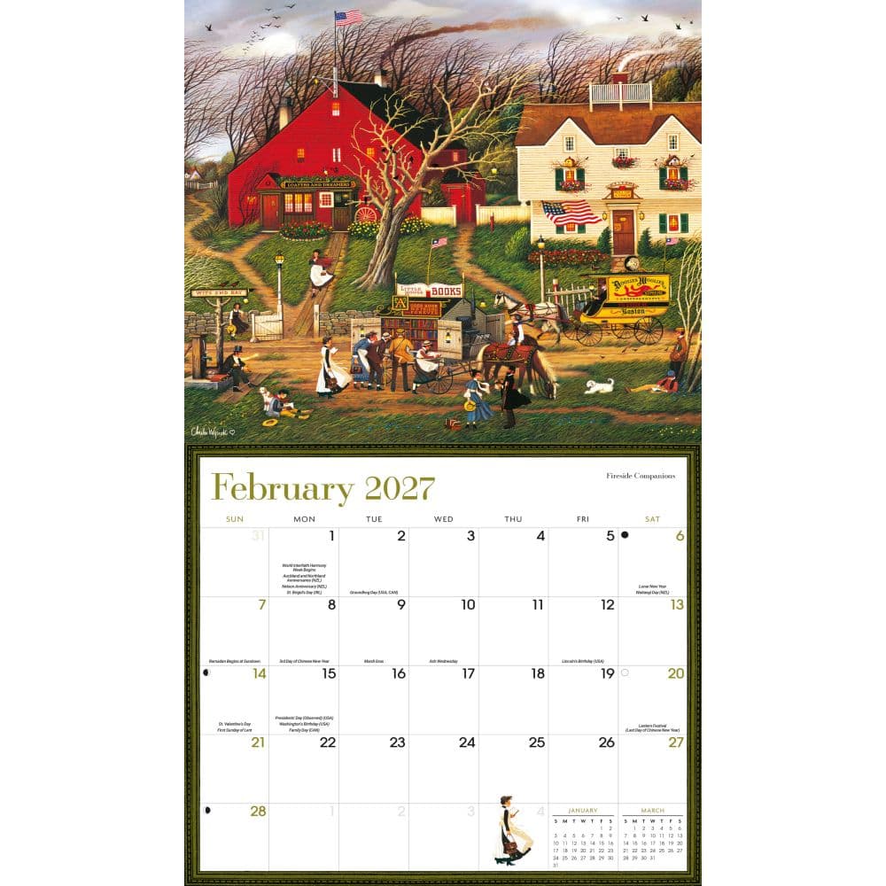 Charles Wysocki Americana 2027 Deluxe Wall Calendar Second Alternate Image