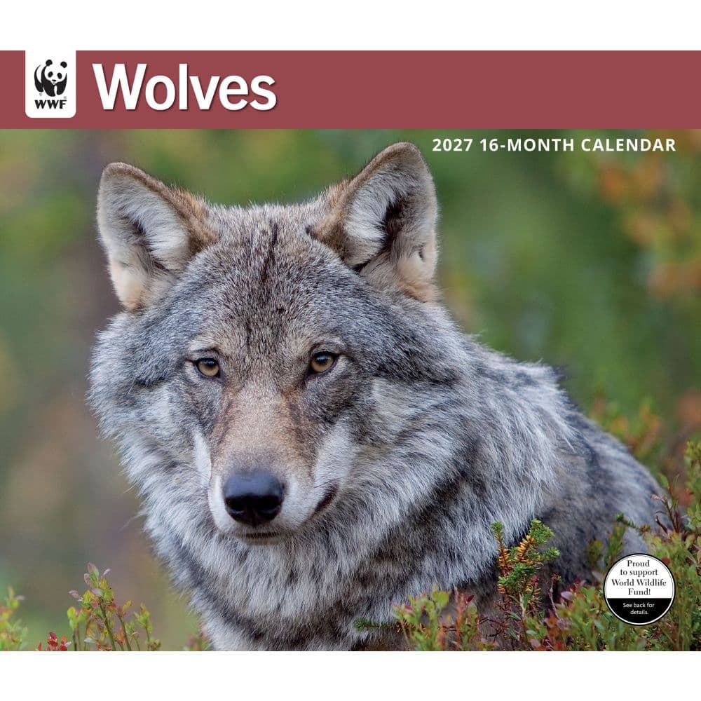 WWF Wolves 2027 Wall Calendar