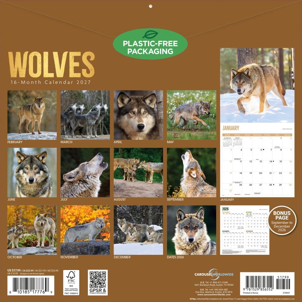 Wolves 2027 Wall Calendar First Alternate Image