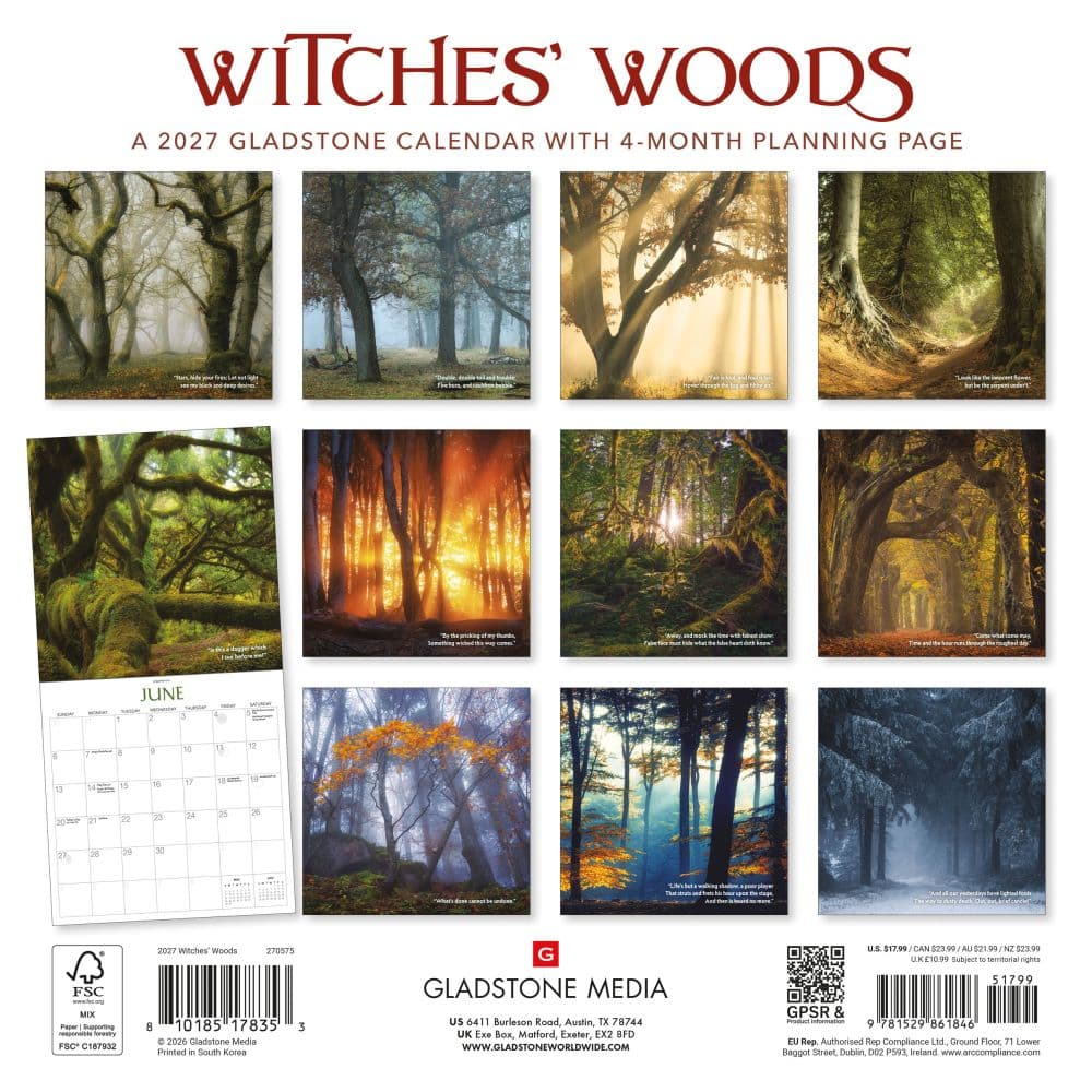 Witches Woods 2027 Wall Calendar First Alternate Image