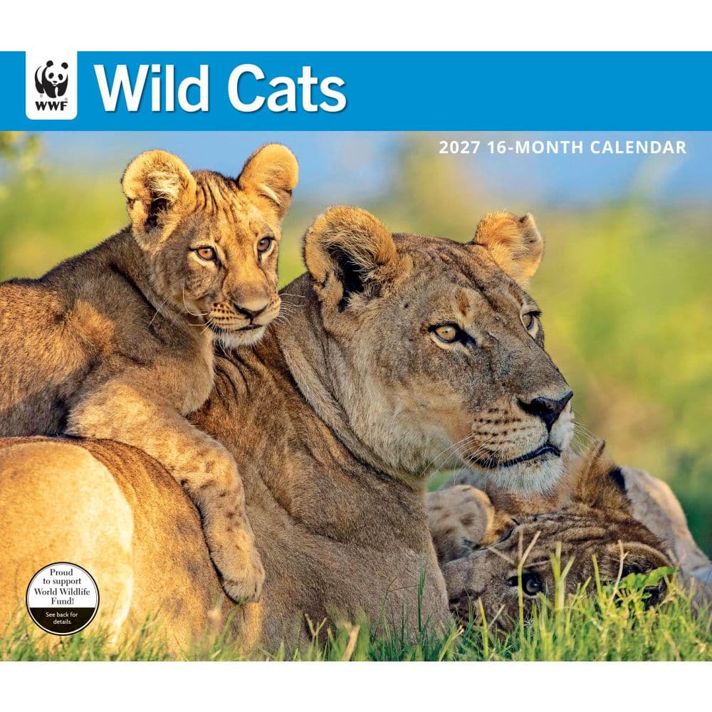 WWF Wild Cats 2027 Wall Calendar