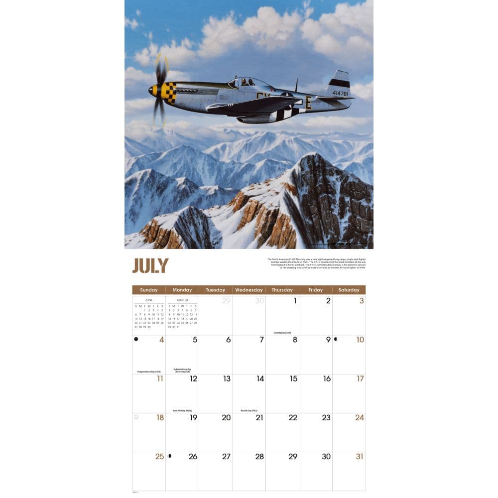WWII Warplanes 2027 Wall Calendar Third Alternate Image