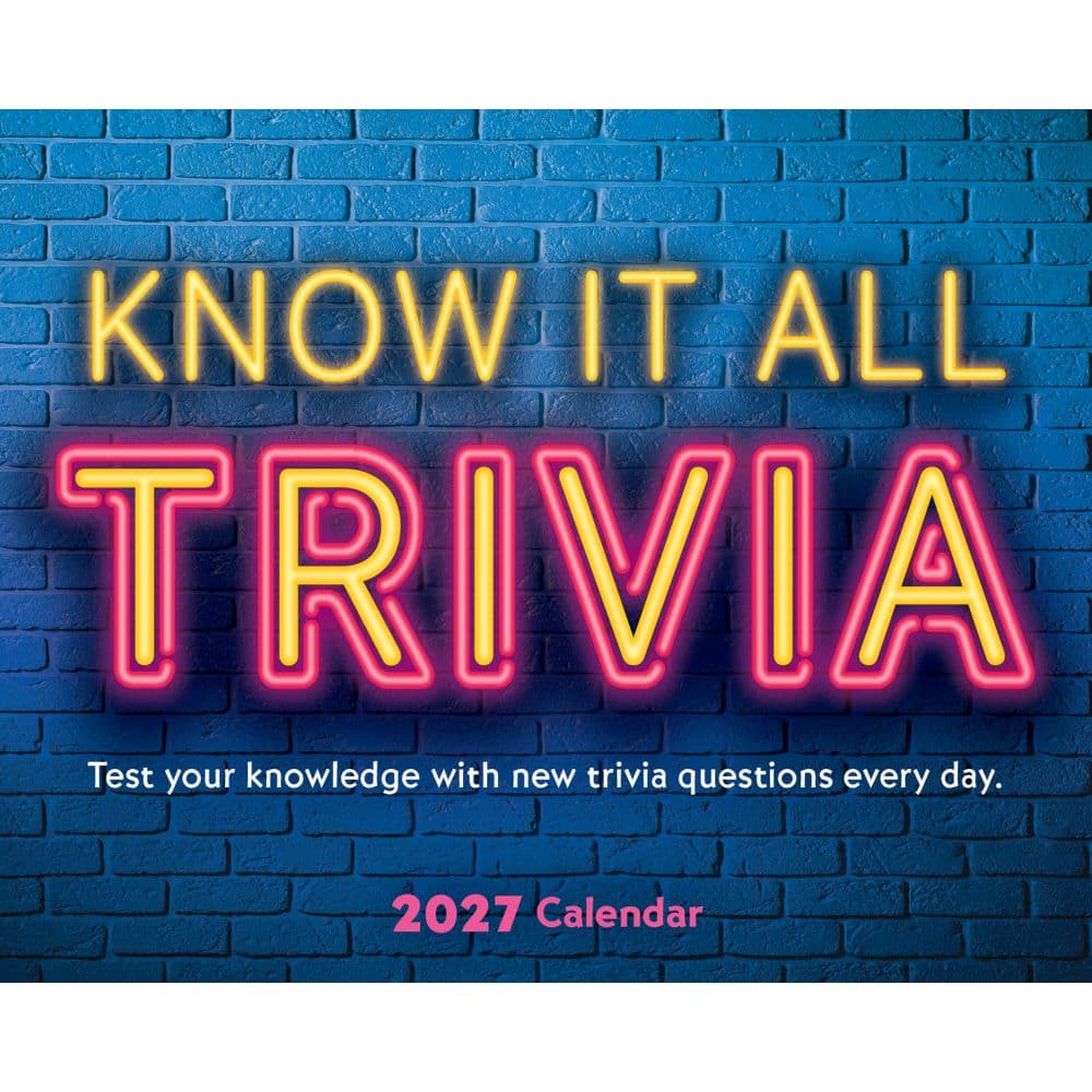 Know-it-All Trivia 2027 Desk Calendar Main Product Image