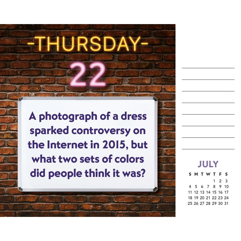 Know-it-All Trivia 2027 Desk Calendar Third Alternate Image