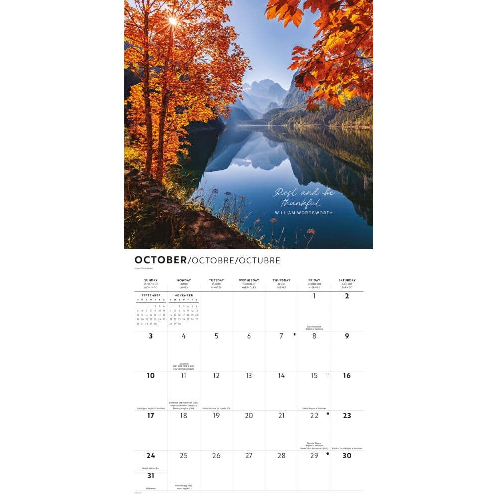Tranquillity 2027 Wall Calendar Fourth Alternate Image