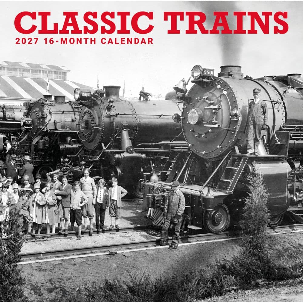 Classic Trains 2027 Wall Calendar Main Product Image