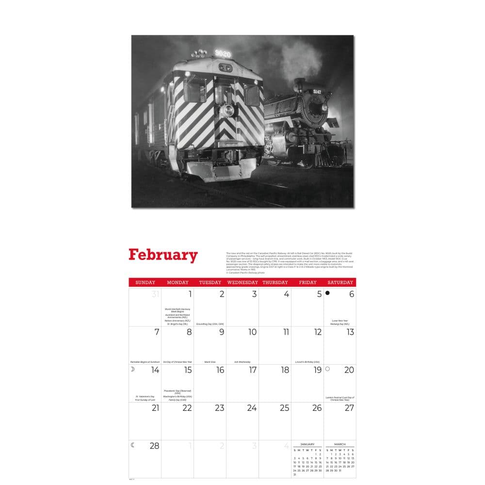 Classic Trains 2027 Wall Calendar Second Alternate Image