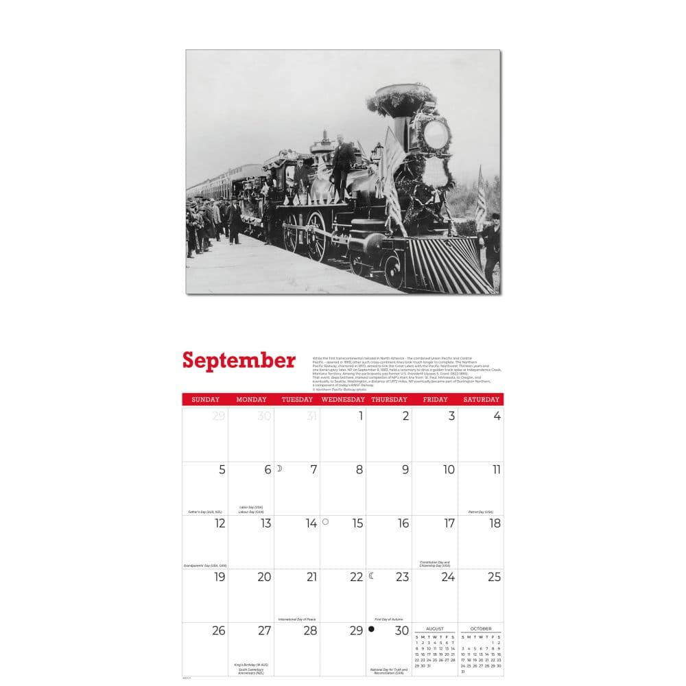 Classic Trains 2027 Wall Calendar Fourth Alternate Image