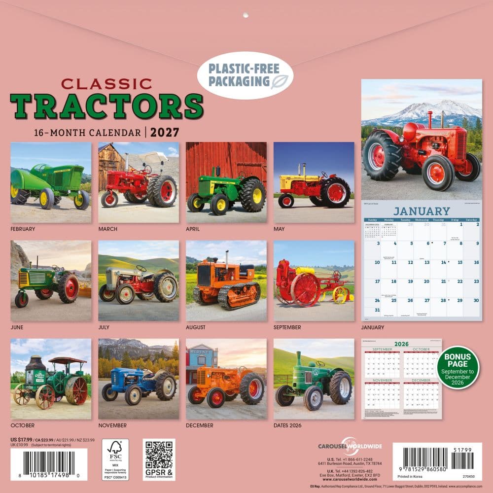 Classic Tractors 2027 Wall Calendar First Alternate Image