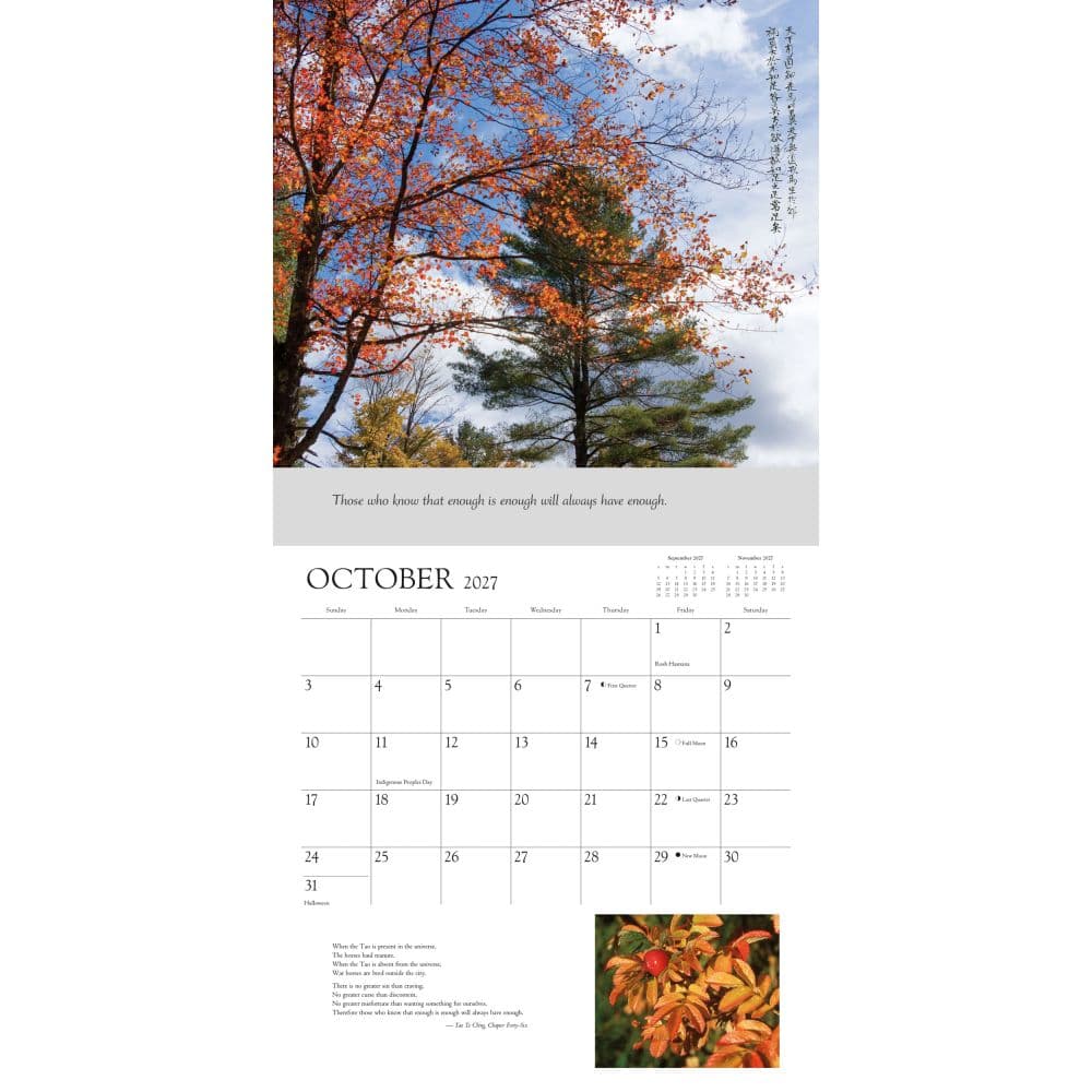 Tao W 2027 Wall Calendar Fourth Alternate Image