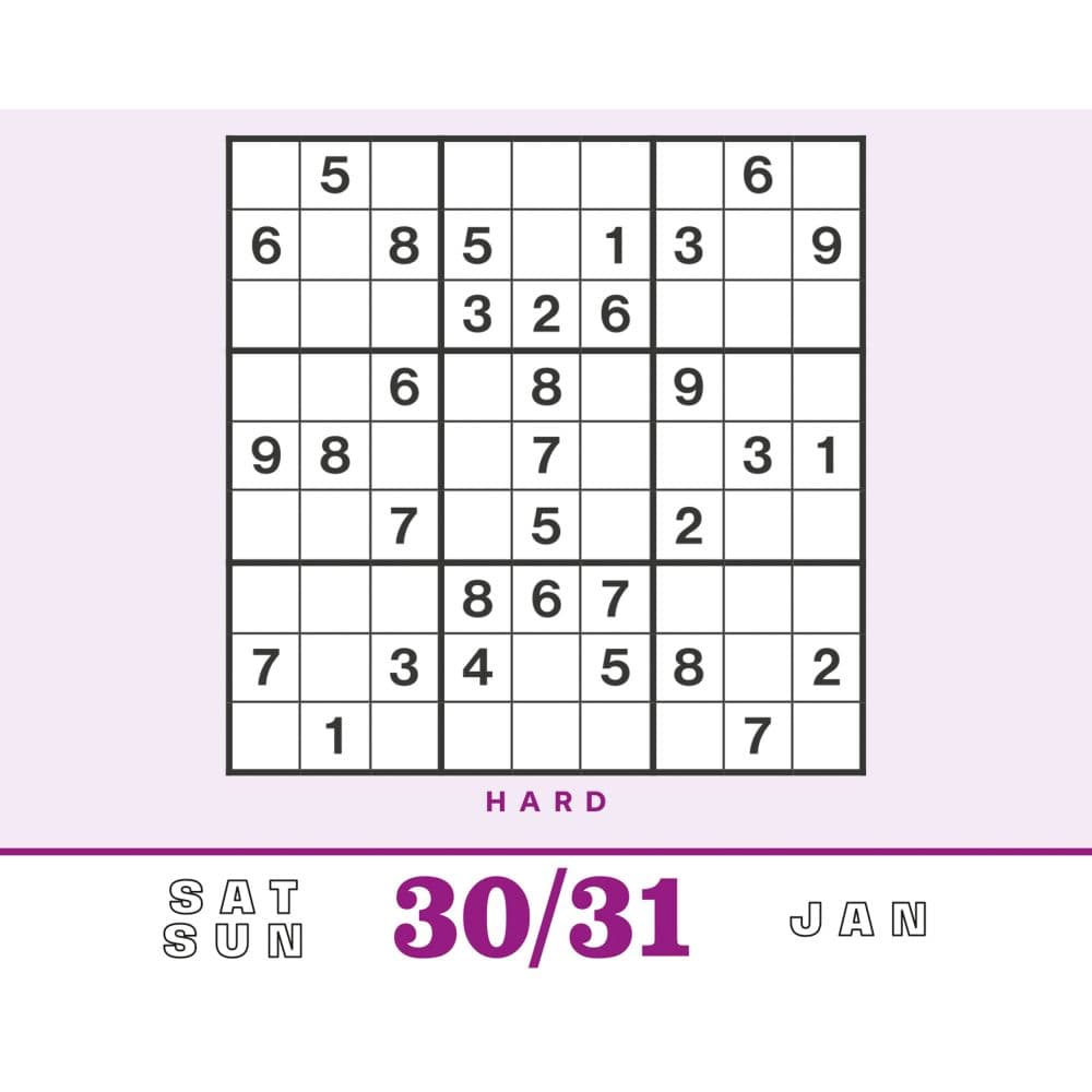 Sudoku 2027 Desk Calendar Second Alternate Image