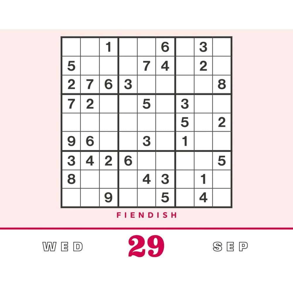 Sudoku 2027 Desk Calendar Third Alternate Image