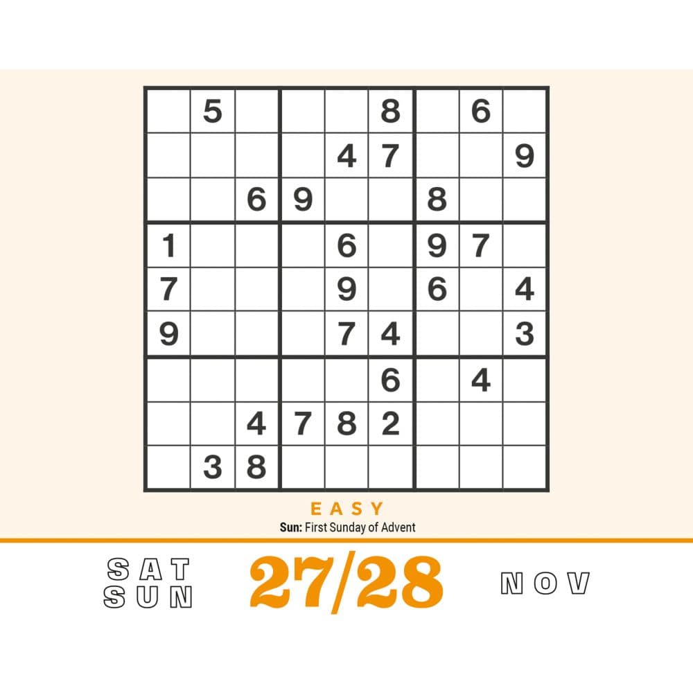 Sudoku 2027 Desk Calendar Fourth Alternate Image