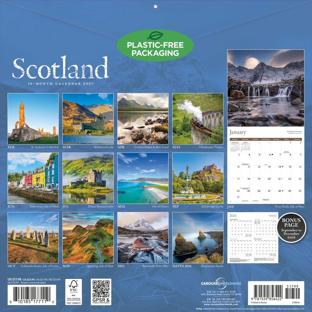 Scotland 2027 Wall Calendar First Alternate Image