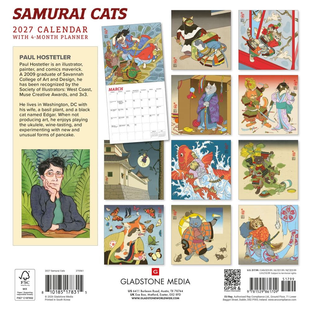 Samurai Cats 2027 Wall Calendar First Alternate Image