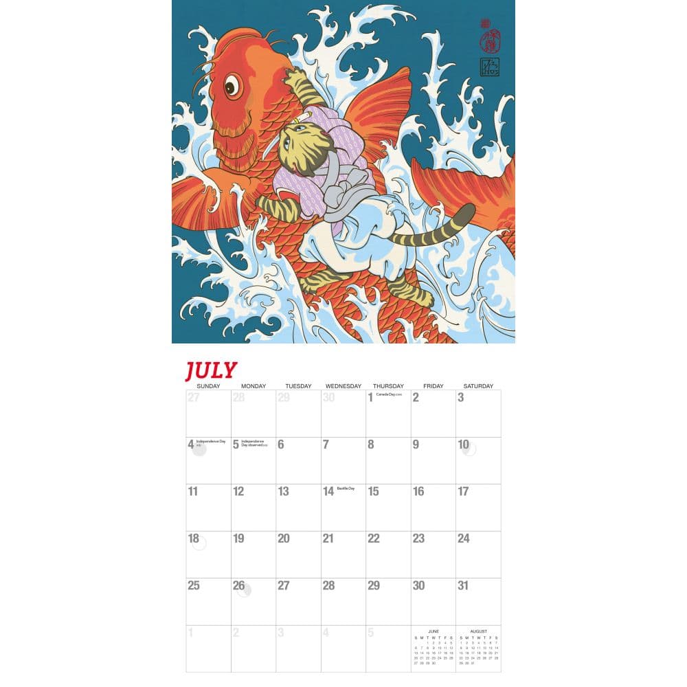 Samurai Cats 2027 Wall Calendar Third Alternate Image