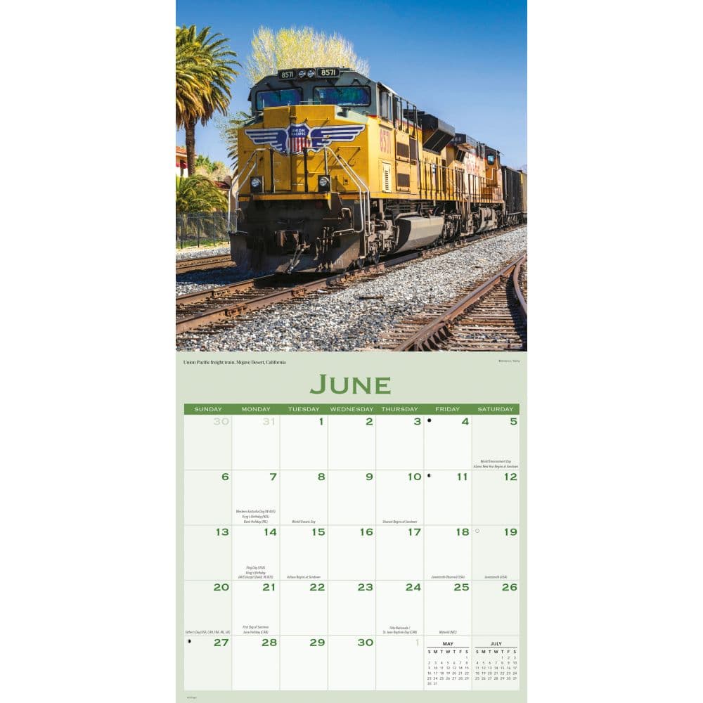 Railroads 2027 Wall Calendar Third Alternate Image
