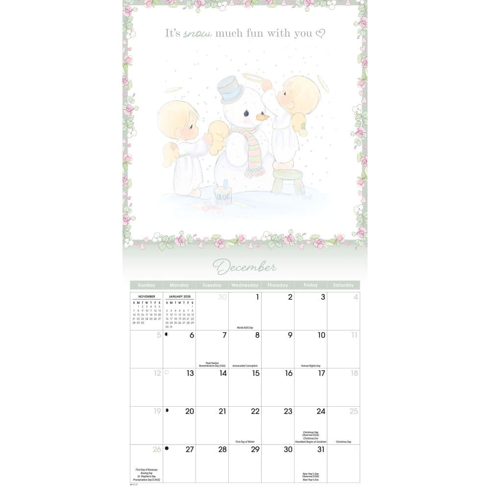 Precious Moments 2027 Mini Wall Calendar Fourth Alternate Image