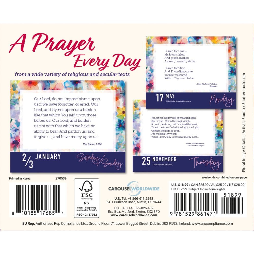 Prayer for Every Day 2027 Desk Calendar First Alternate Image