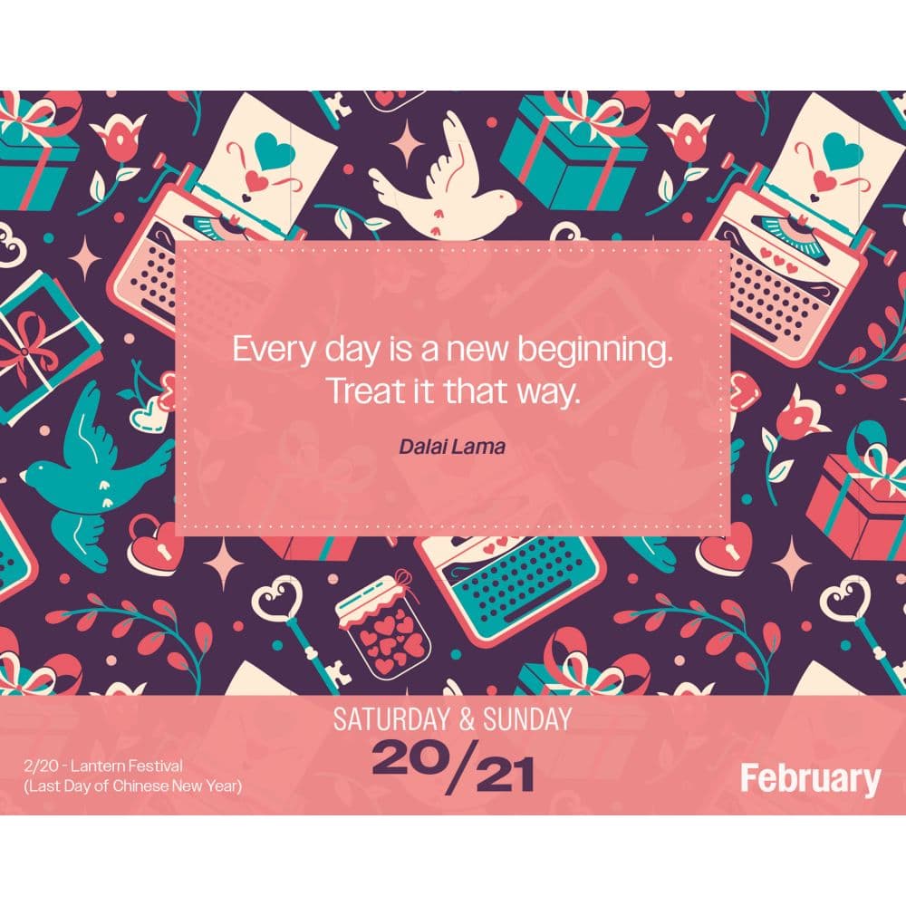 Positivity Vibes Only 2027 Desk Calendar Second Alternate Image