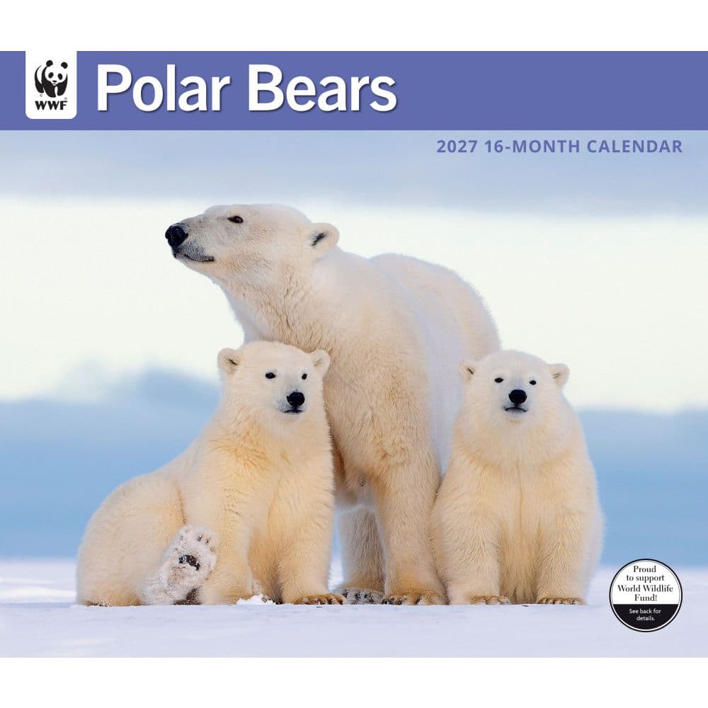 WWF Polar Bears 2027 Wall Calendar Main Product Image
