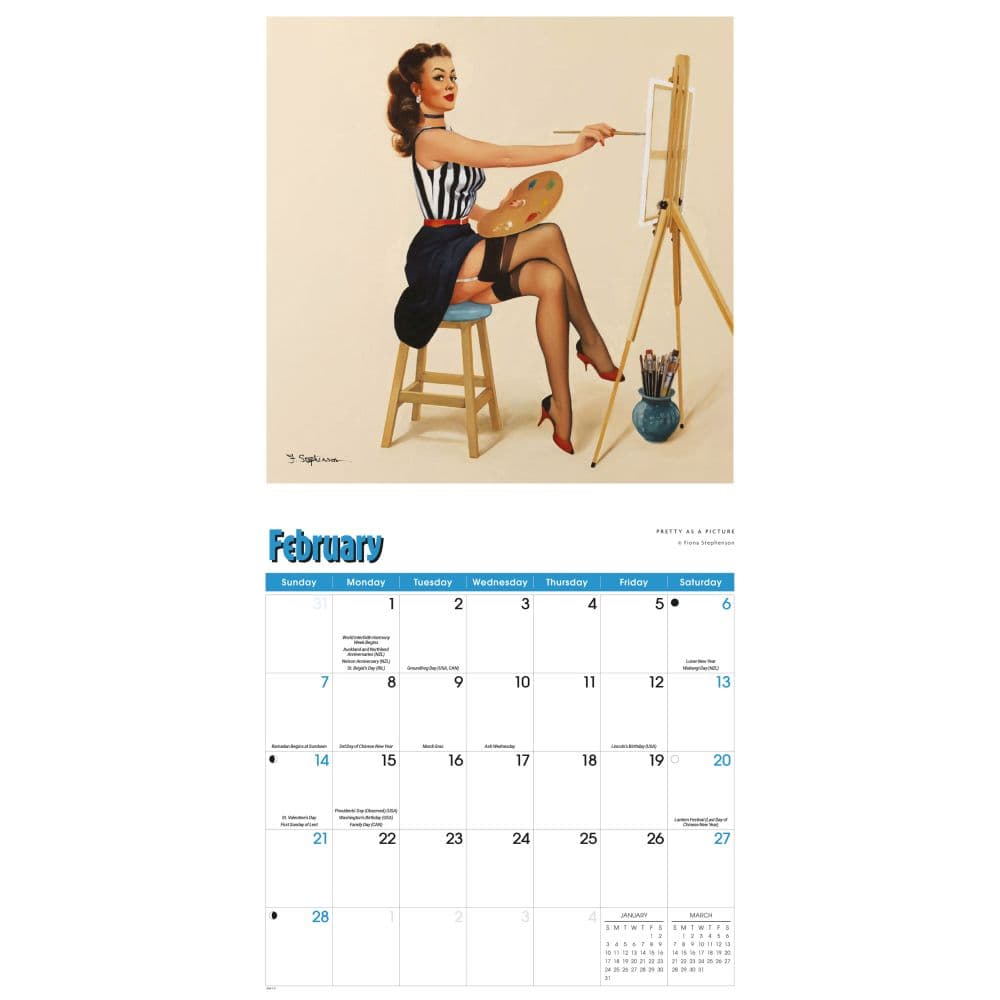 Pin Ups 2027 Wall Calendar Second Alternate Image