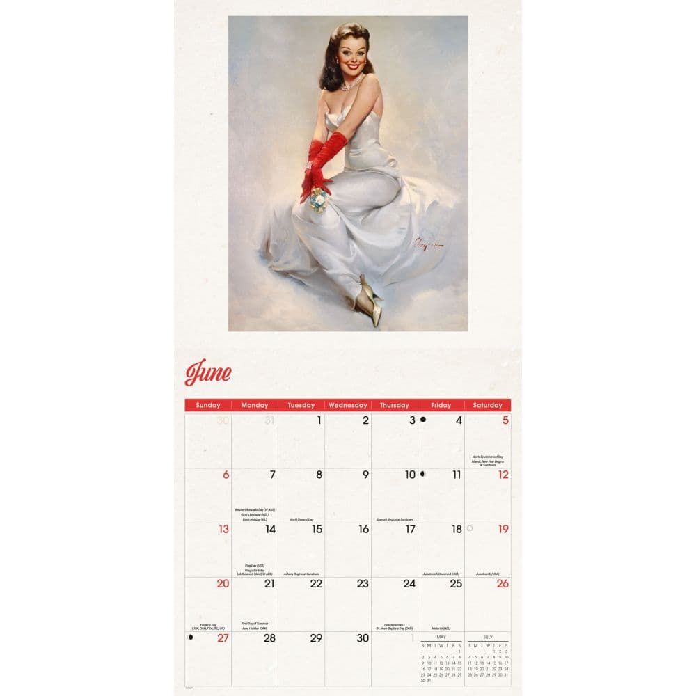 Pin-up girls Elvgren 2027 Wall Calendar Third Alternate Image