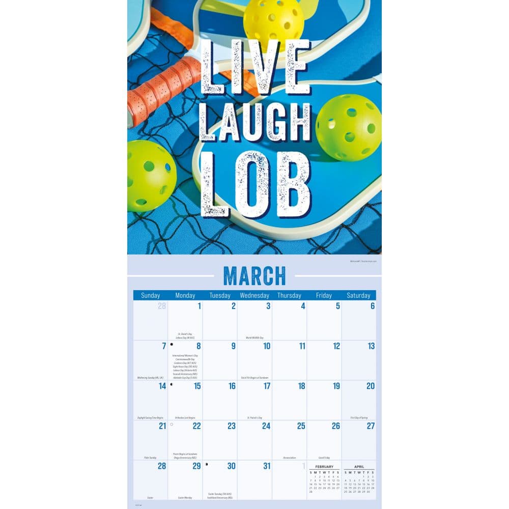 Pickleball 2027 Wall Calendar Second Alternate Image