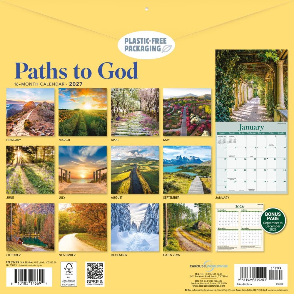 Paths To God 2027 Wall Calendar First Alternate Image
