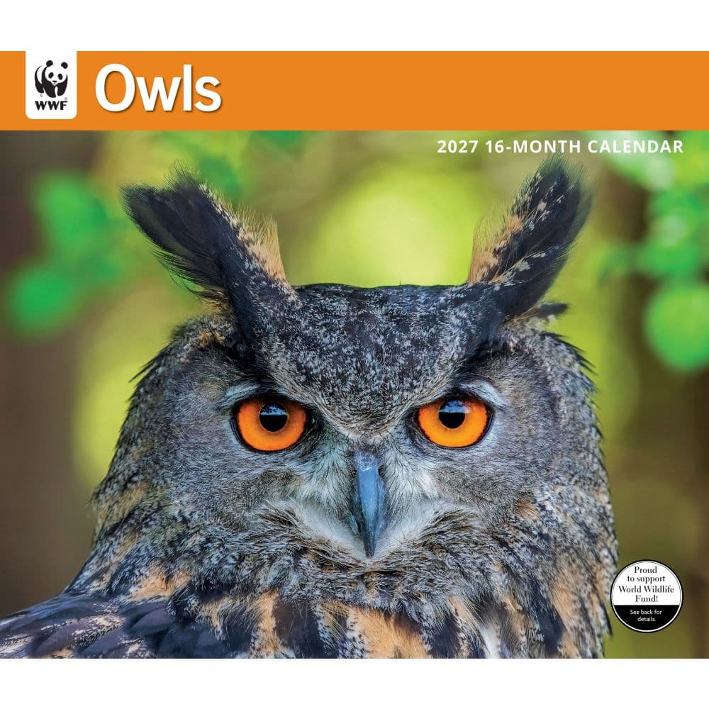 image WWF Owls 2027 Wall Calendar Main Product Image