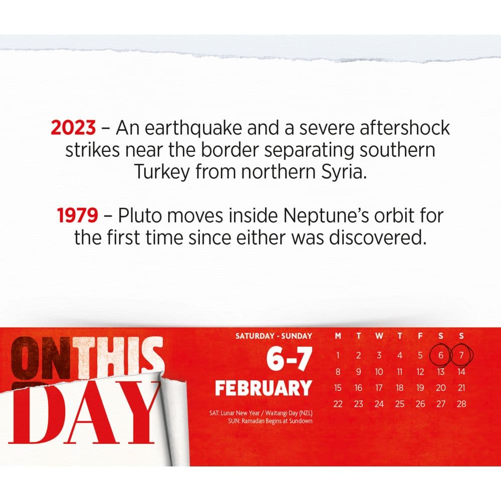 On This Day 2027 Desk Calendar Second Alternate Image