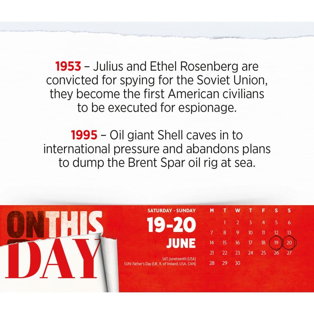 On This Day 2027 Desk Calendar Third Alternate Image