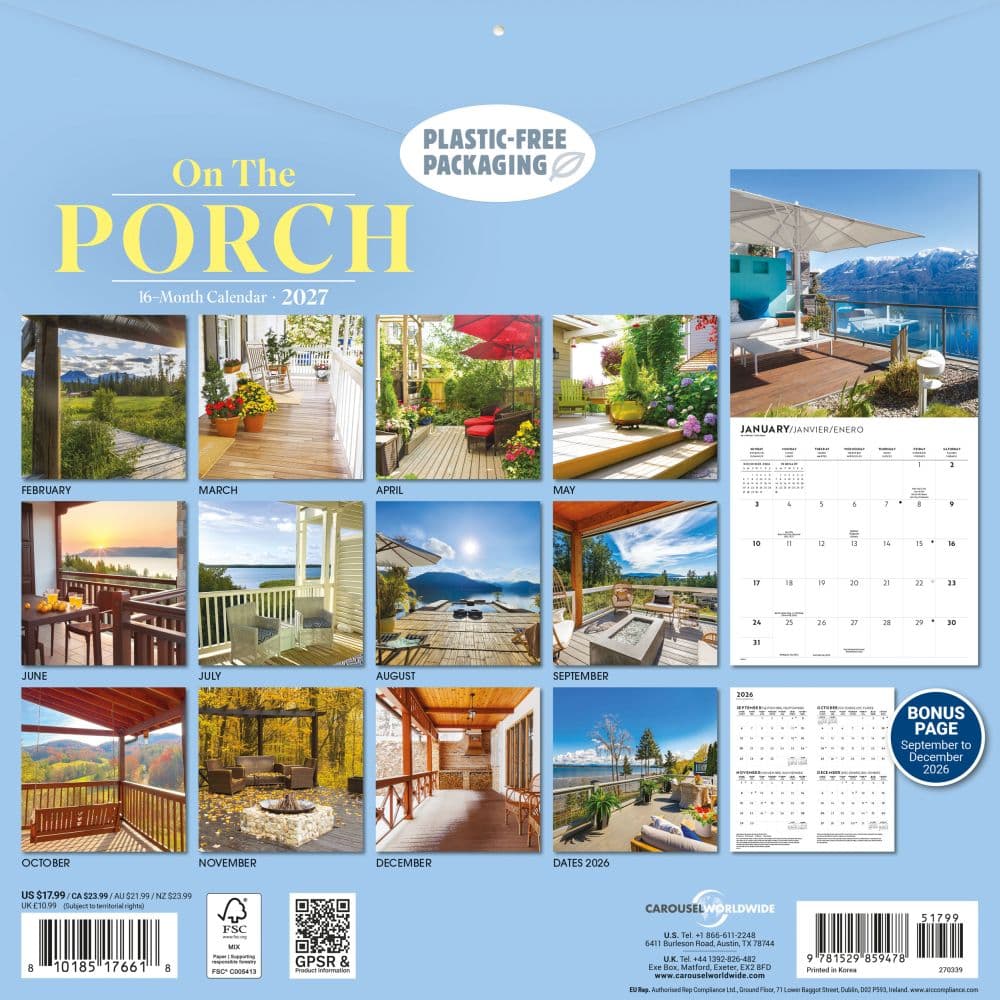 On the Porch 2027 Wall Calendar First Alternate Image