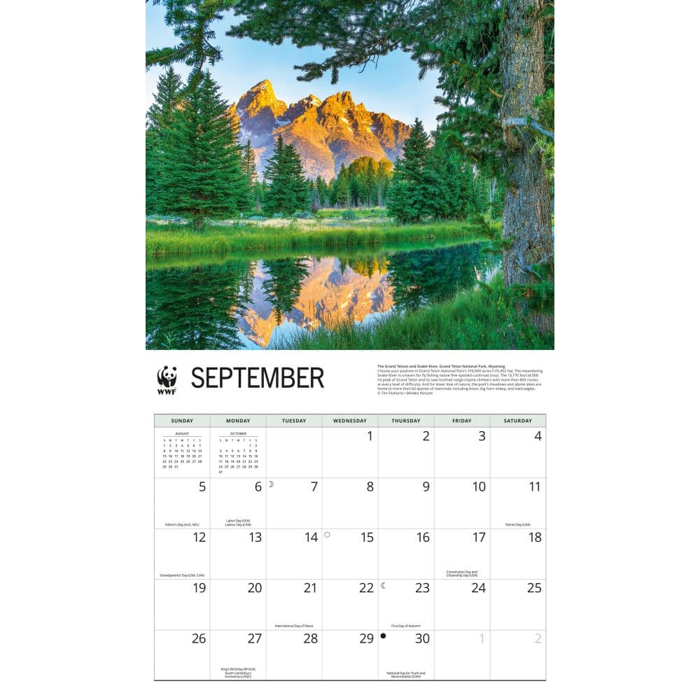 WWF National Parks 2027 Wall Calendar Third Alternate Image