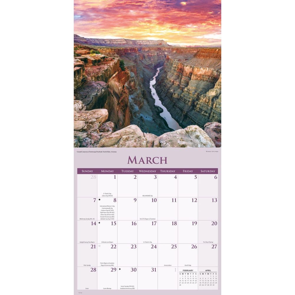 National Parks 2027 Wall Calendar Second Alternate Image