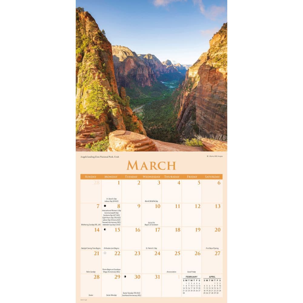 National Parks 2027 Mini Wall Calendar Second Alternate Image