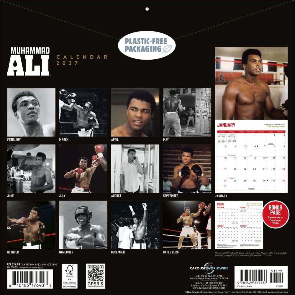 Muhammad Ali 2027 Wall Calendar First Alternate Image