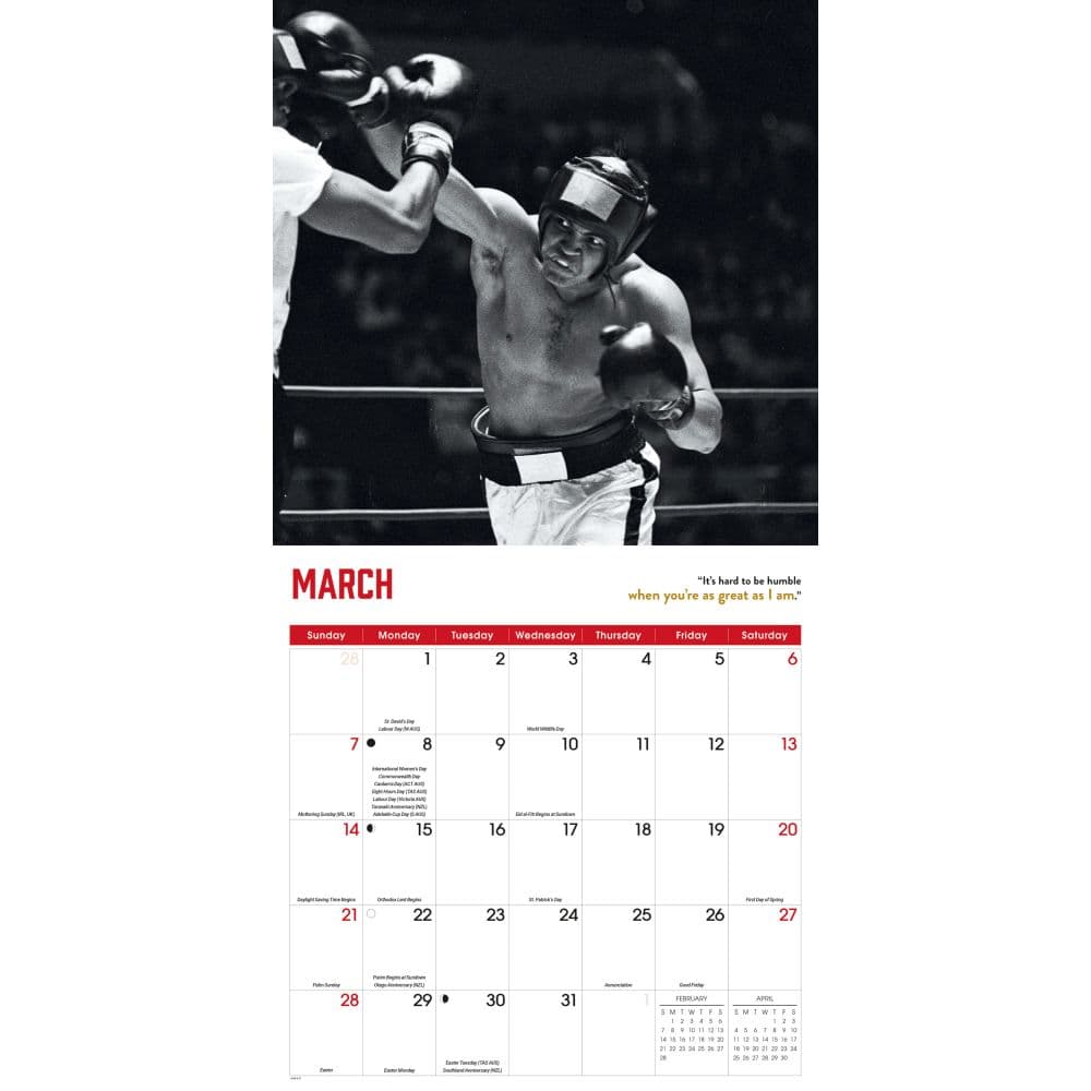 Muhammad Ali 2027 Wall Calendar Second Alternate Image