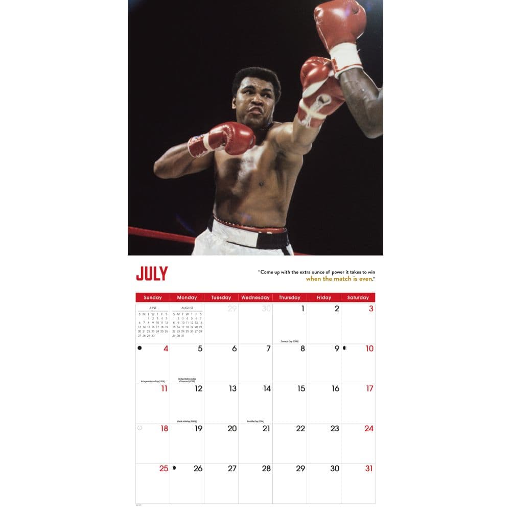Muhammad Ali 2027 Wall Calendar Third Alternate Image