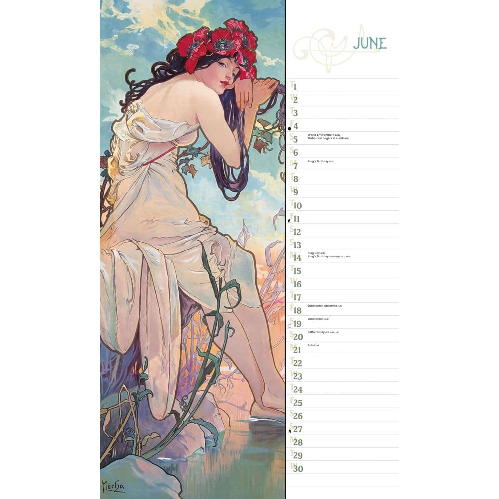 Mucha 2027 Vertical Wall Calendar Third Alternate Image