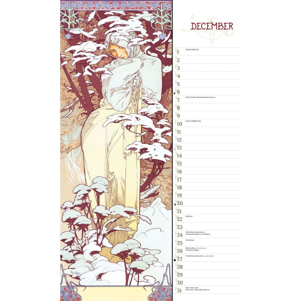 Mucha 2027 Vertical Wall Calendar Fourth Alternate Image