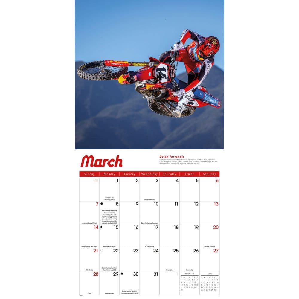 Motocross 2027 Wall Calendar Second Alternate Image