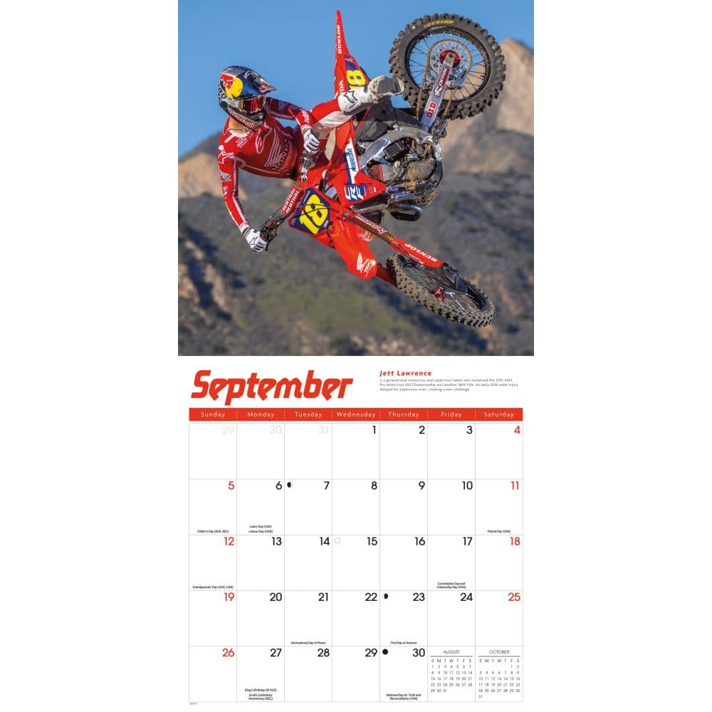 Motocross 2027 Wall Calendar Fourth Alternate Image