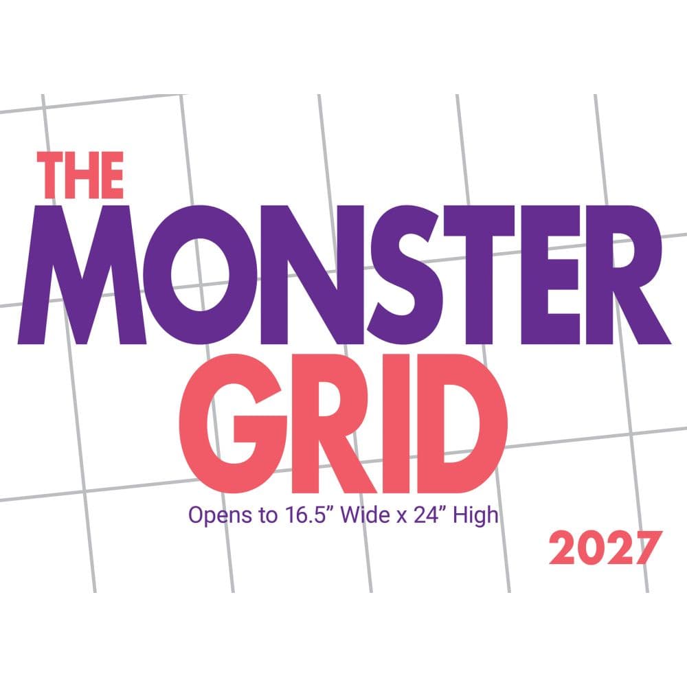 Monster Grid 2027 Wall Calendar Main Product Image