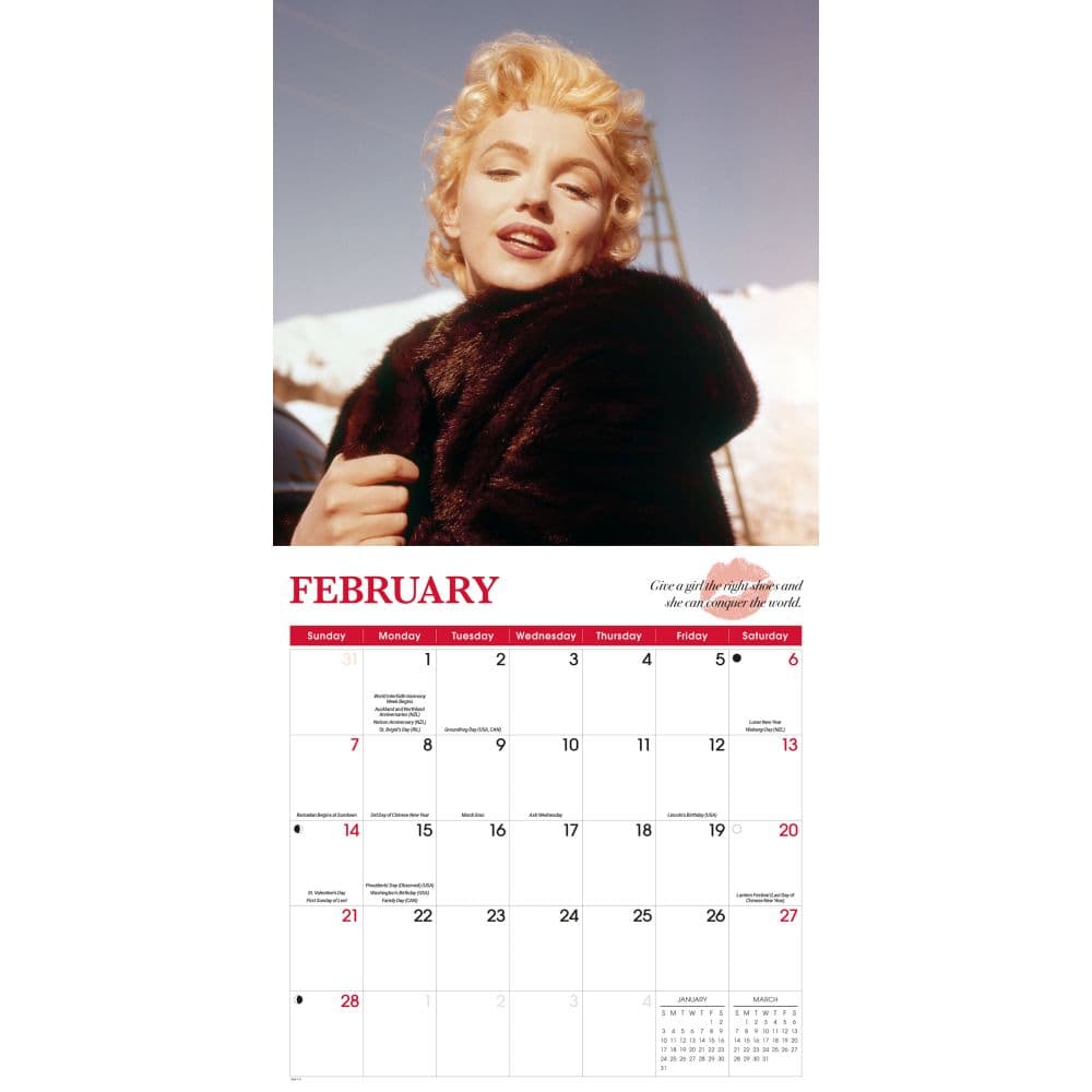 Marilyn Monroe 2027 Wall Calendar Second Alternate Image
