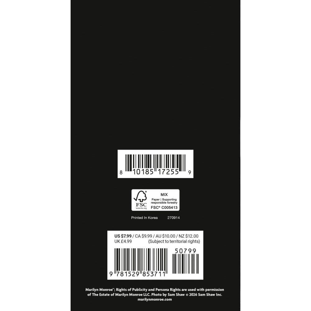 Marilyn Monroe 2027 2 Year Pocket Planner First Alternate Image